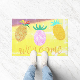 Summer Tiki Pineapple Luau Doormat