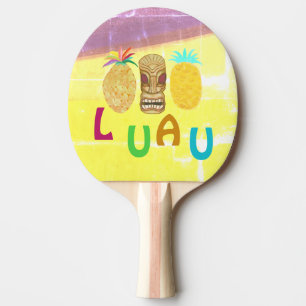 Summer Tiki Pineapple Luau Ping Pong Paddle