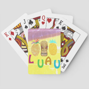 Summer Tiki Pineapple Luau Playing Cards