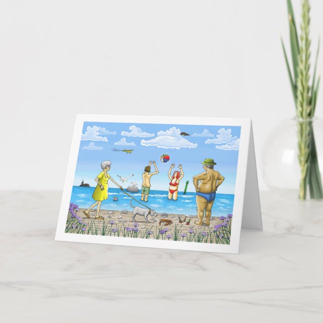 Summer time at the beach Birthday Card (Front)