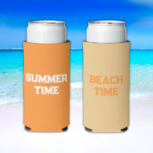 Summer Time Beach Time Seltzer Can Cooler