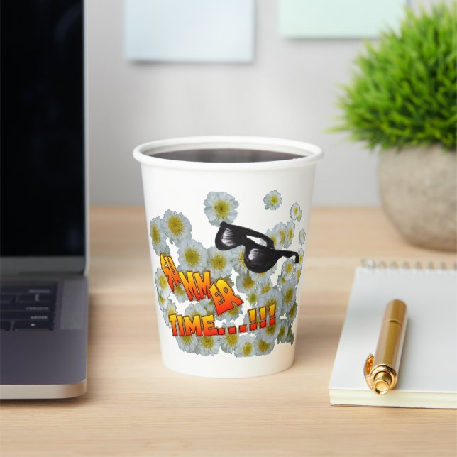 Summer Time Flowers Paper Cups (Insitu)