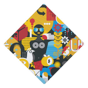 Summer time graduation cap topper