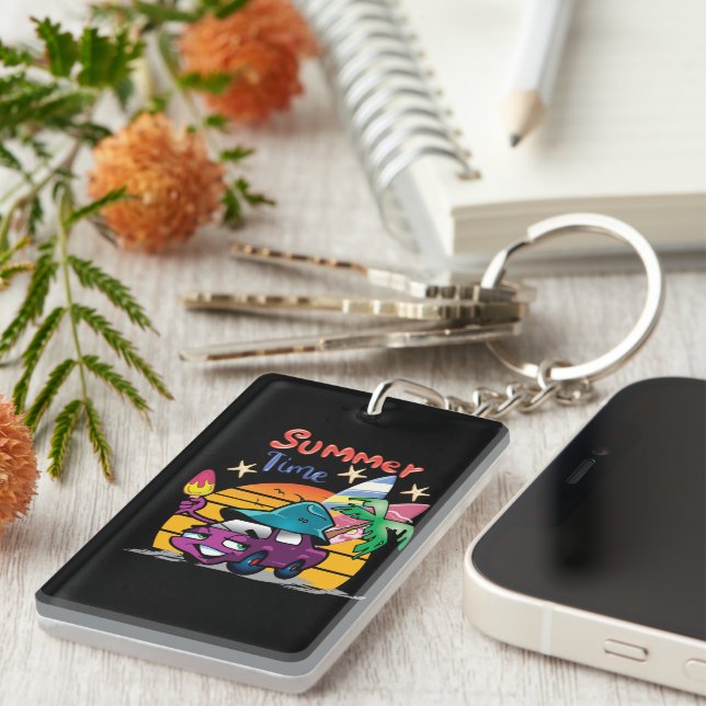 Summer Time Keychain (Front Right)