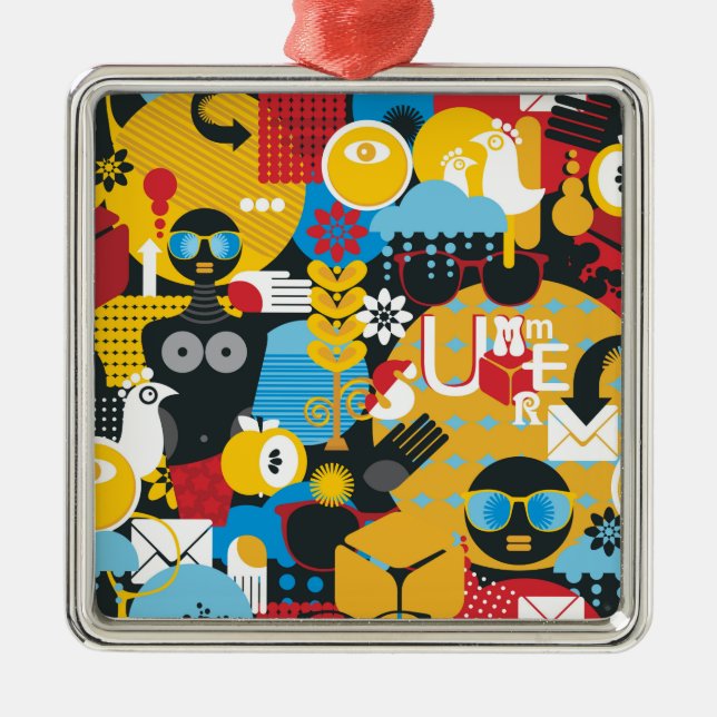 Summer time metal ornament (Front)