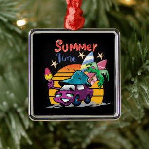 Summer Time Metal Ornament