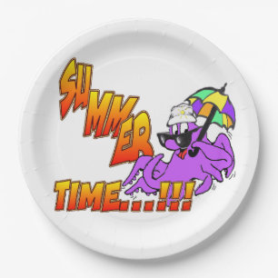 Summer Time Octopus Paper Plates