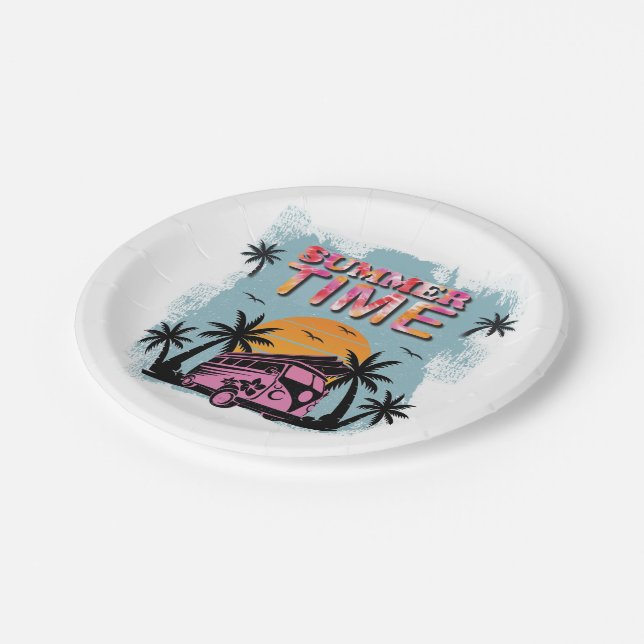 Summer Time Paper Plate (Angled)