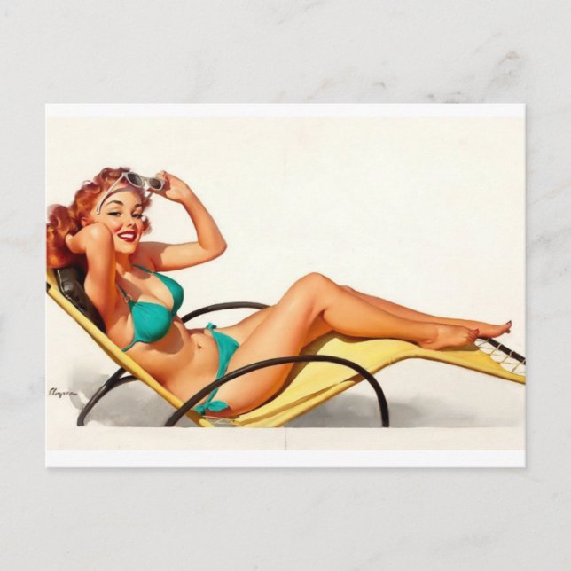 Summer Time Pin-Up Postcard (Front)