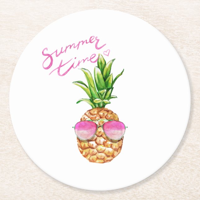 Summer Time Pineapple Coasters (Front)