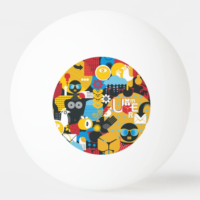 Summer time ping pong ball (Front)