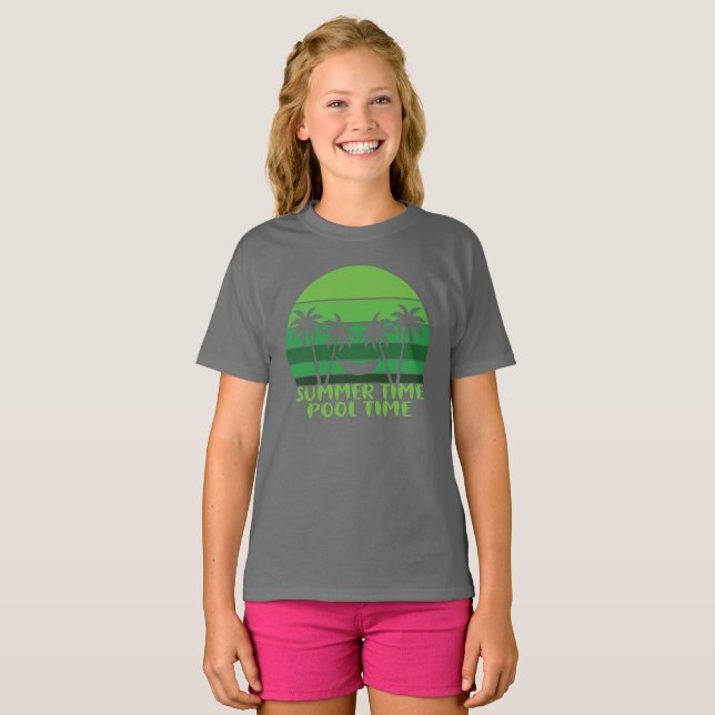 SUMMER TIME POOL TIME. T-Shirt (Front Full)