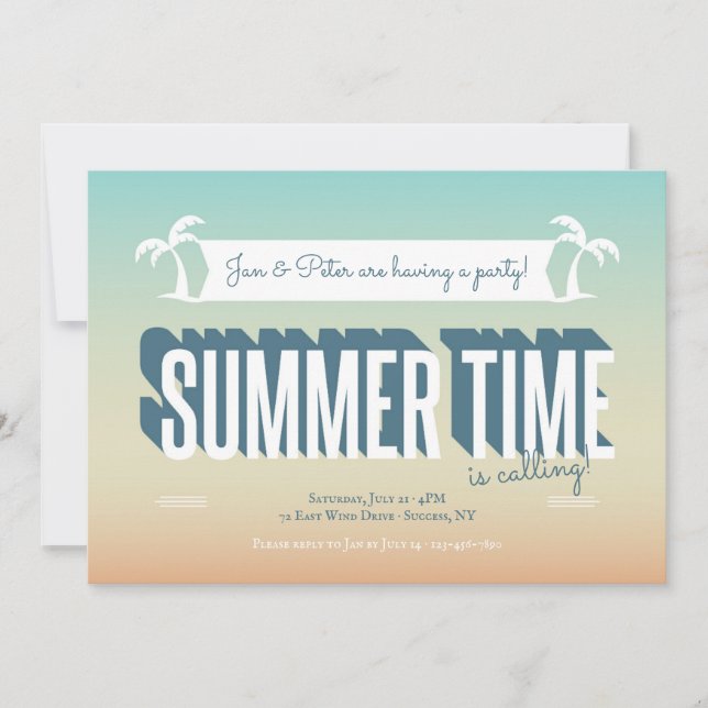 Summer Time Radiant Invitation (Front)