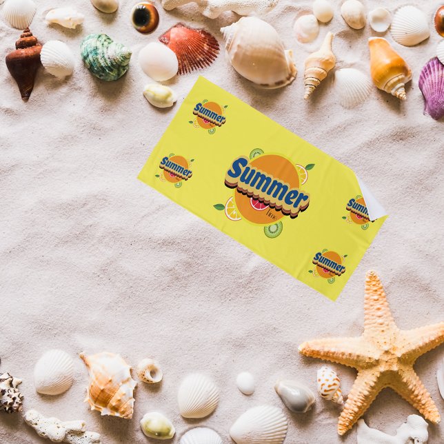 Summer Time Retro Vintage Beach Towel (Creator Uploaded)
