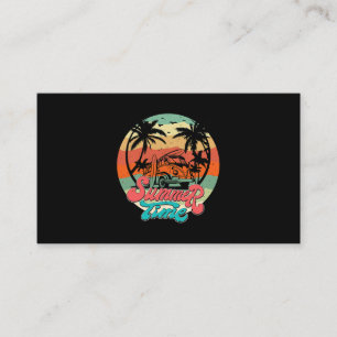 Summer Time Surf Funny Beach Family Vacation Match Business Card