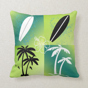 Summer Time Theme Throw Pillow