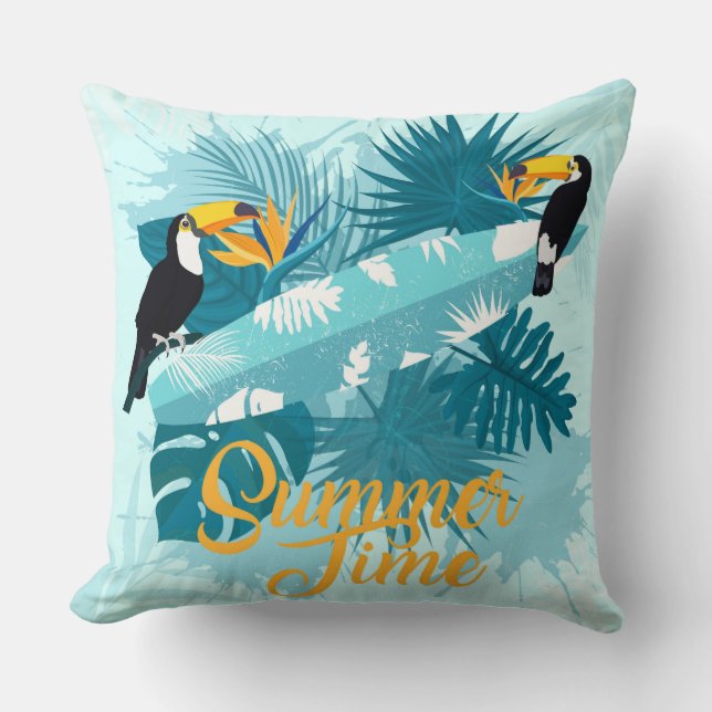 Summer Time Throw Pillow (Front)