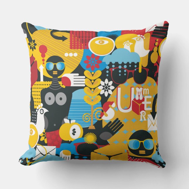 Summer time throw pillow (Front)