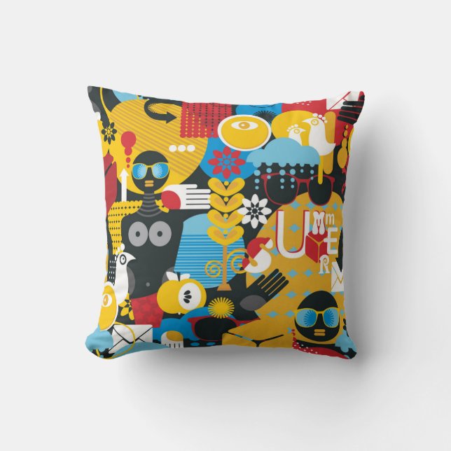 Summer time throw pillow (Front)