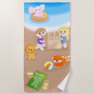 Summer Time Toys Beach Towel For Kids