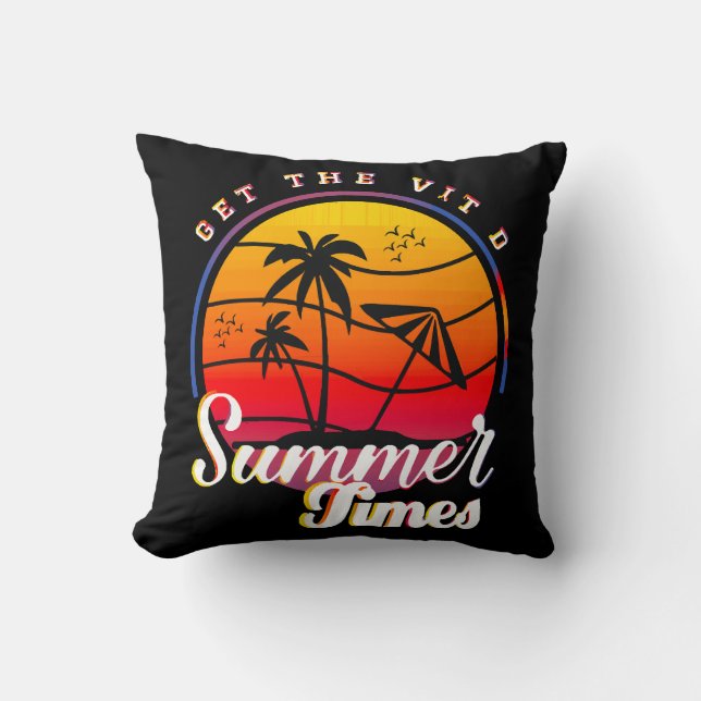 Summer Times Throw Pillow (Front)