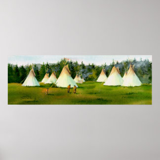 SUMMER TIPI CAMP by SHARON SHARPE Poster