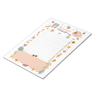 Summer To-Do List Note Pad Bucket List