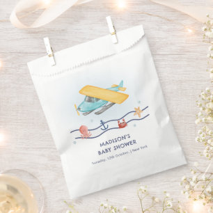 Summer Travel Adventure Sea Airplane Baby Shower Favour Bag