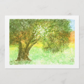 Summer Tree Aleph Bat/Bar Mitzvah Invitation