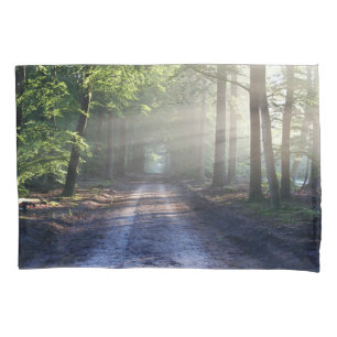 Summer Trees Covering Dirt Road Pillowcase