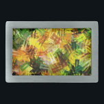 SUMMER TREES RECTANGULAR BELT BUCKLE<br><div class="desc">An impressionist design of summer trees.</div>