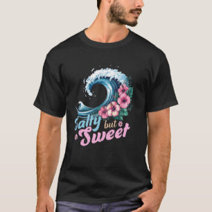Summer Trip Ocean Waves Hibiscus Salty Sweet Sand T-Shirt