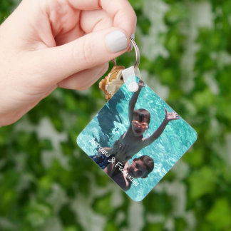 Summer Trip Photo for Grandma and Grandpa Keychain
