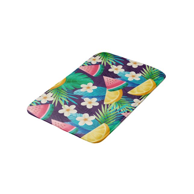 Summer , Tropical Bath Mat (Angled)