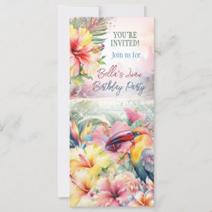 Summer Tropical Beach Party Invitation