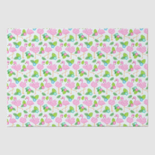 Summer Tropical Flamingo and Floral  Pattern Tissue Paper