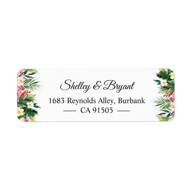 Summer Tropical Floral Leaves Personalized (Front)
