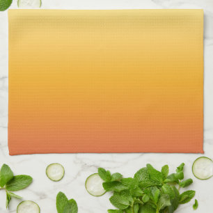 Summer Tropical Gradient Orange Lemon Lime Ombre Kitchen Towel