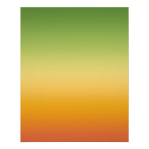 Summer Tropical Gradient Orange Lemon Lime Ombre Poster