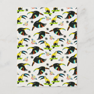 Summer Tropical Jungle Parrot Butterfly Postcard