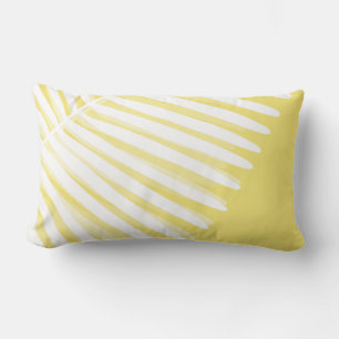 Summer tropical leaf monochromatic print  lumbar pillow