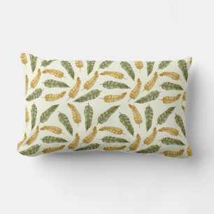 Summer Tropical Leaves Lumbar Pillow