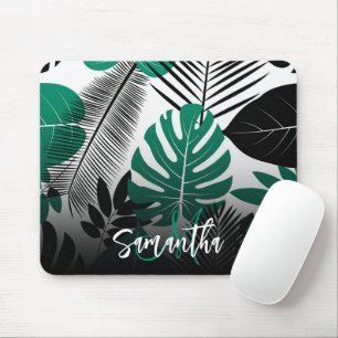 Summer Tropical Leaves Mouse Pad