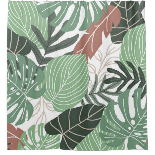 Summer tropical leaves seamless pattern