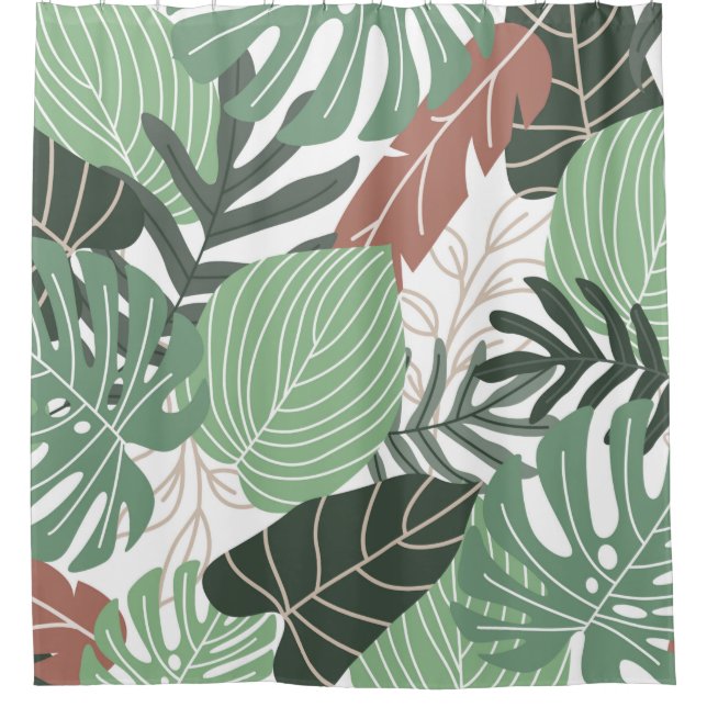 Summer tropical leaves seamless pattern (Front)
