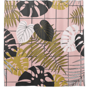 Summer tropical palm leaves pattern