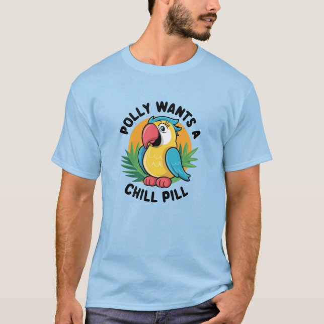 Summer Tropical Parrot Design T-Shirt (Front)