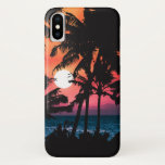 Summer Tropical Pink Orange Palm Trees Sunset Case-Mate iPhone Case<br><div class="desc">This tropical and cool design is perfect for the hot summer months. It features an artsy and modern neon pink, orange, and purple neon sunset with black palm tree silhouettes with a bright shining sun. It's beautiful, gorgeous, and picturesque! ***IMPORTANT DESIGN NOTE: For any custom design request such as matching...</div>