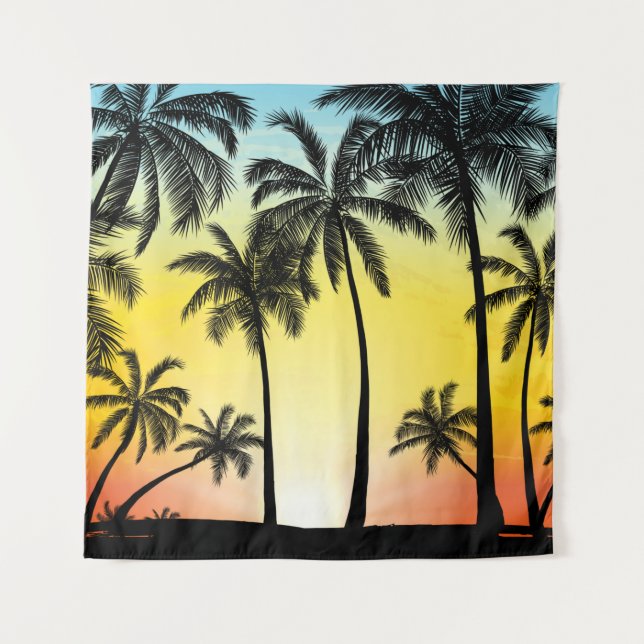 Summer tropical trees tapestry (Front)