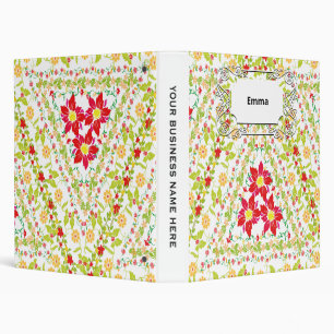 Summer Tropical Wildflowers Paradise Binder